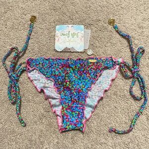 Luli Fama Agua Dulce Crystallized Wavy Braid Tie Side Brazilian Bottom Size S